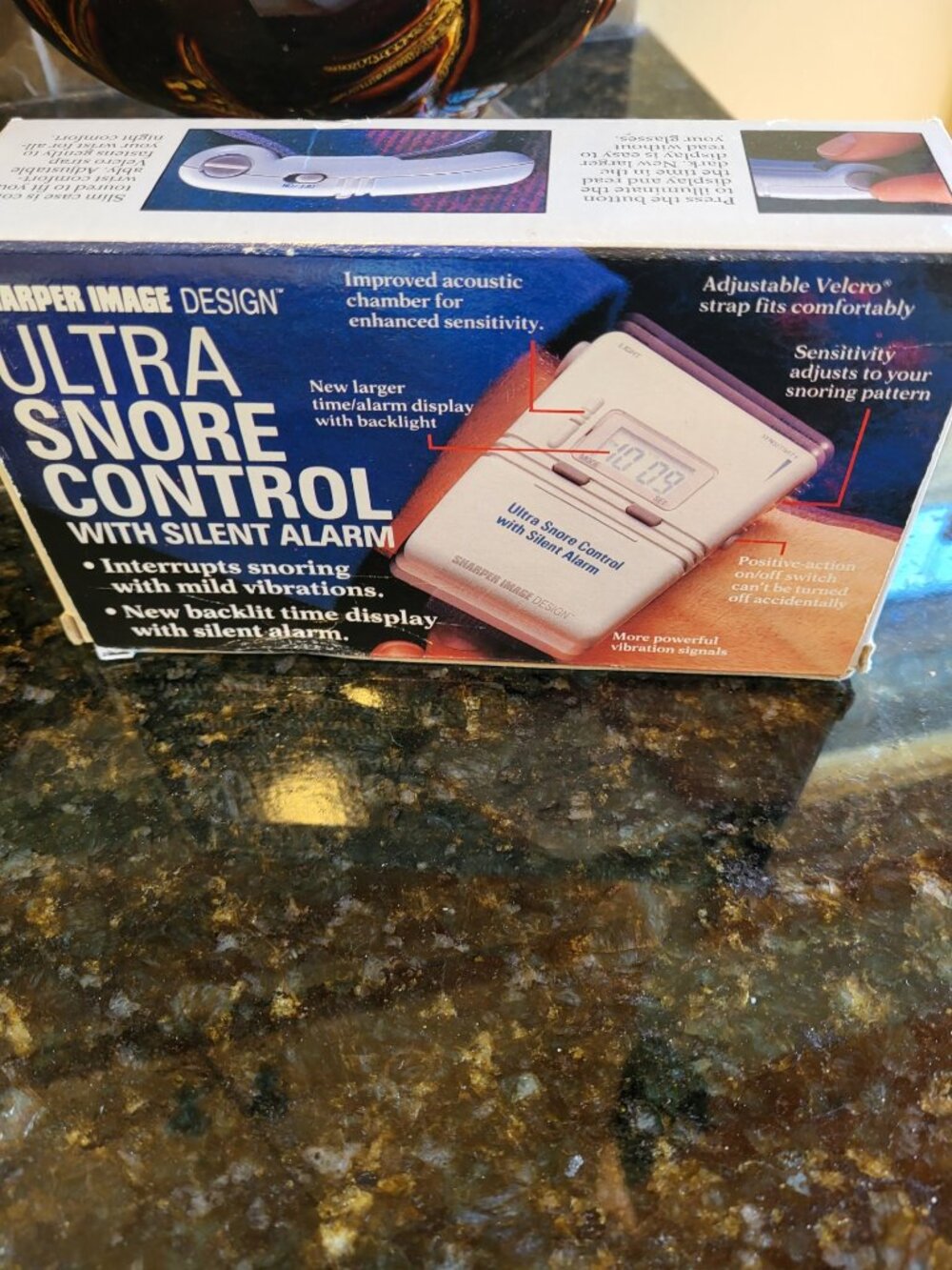 NIB Sharper Image Design Ultra Snore Control Wrist Device with Silent Alarm